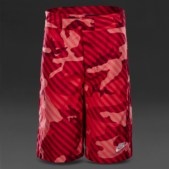 Nike Sportswear Camo Board Shorts Daring Red / Black / Black / White for Boys